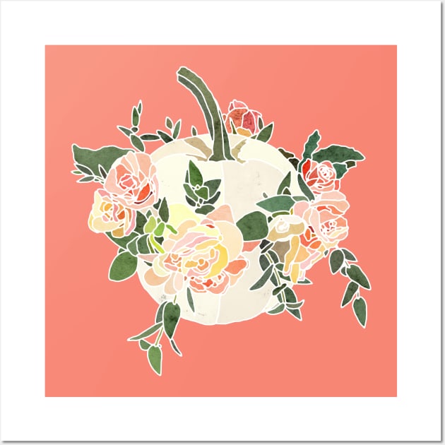 Floral Pumpkin Wall Art by Roguish Design